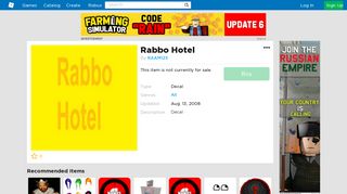 Rabbo Hotel - Roblox