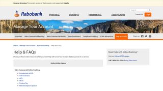 Help and FAQs - Rabobank