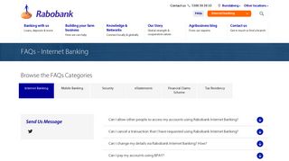 FAQs - Internet Banking | Rabobank AU