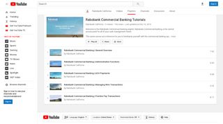Rabobank Commercial Banking Tutorials - YouTube