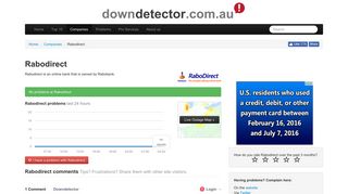 Rabodirect down? Current outages and problems. | Downdetector