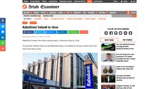 RaboDirect Ireland to close | Irish Examiner