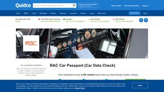 RAC Car Passport (Car Data Check) Cashback, Voucher Codes & ...