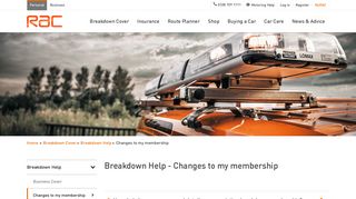Changes to my Membership - Breakdown | RAC