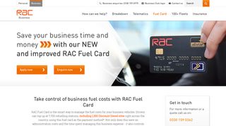 Company Fuel Cards for Businesses | RAC