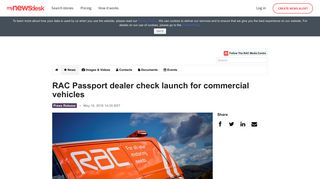 RAC Passport dealer check launch for commercial vehicles - The RAC ...