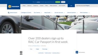 RAC Introduces Car Passport | Manheim News
