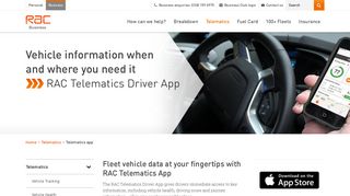 Business Telematics App | Commercial Fleet | RAC