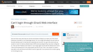 [SOLVED] Can't login through iDrac6 Web interface - Dell Hardware ...