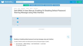 Enabling Or Disabling Default Password Warning Message Using ...