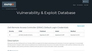 Dell Remote Access Controller (DRAC) Default Login Credentials ...