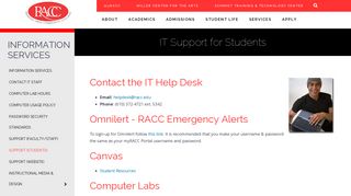IT Support for Students | RACC