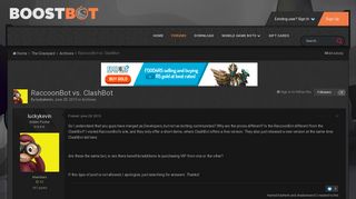 RaccoonBot vs. ClashBot - Archives - BoostBot - The Mobile Game ...