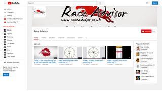Race Advisor - YouTube