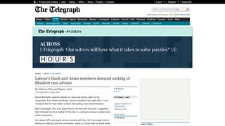 Labour's black and Asian members demand sacking of Blunkett race ...