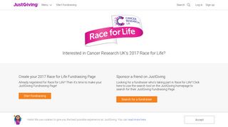 Interested in Cancer Research UK's 2017 Race for Life? - JustGiving