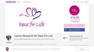 Cancer Research UK- Race For Life - JustGiving