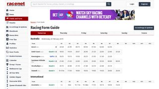 Free Horse Racing Form Guide & Fields on Upcoming Races | Racenet