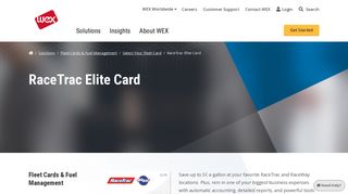 RaceTrac Elite Card | Fleet Cards & Fuel Management | Solutions ...