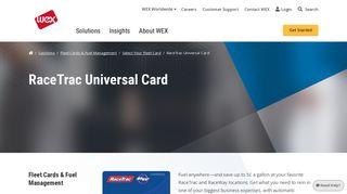 RaceTrac Universal Card | Fleet Cards & Fuel Management ... - WEX Inc.