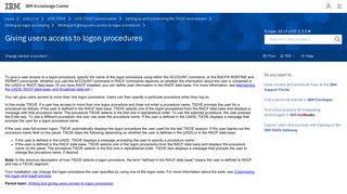 Giving users access to logon procedures - IBM