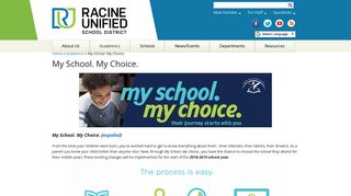 My School. My Choice. | Racine Unified School District