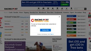 Horse Racing Cards, Results & Betting | Racing Post