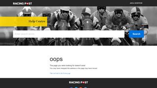 Email verification – Racing Post