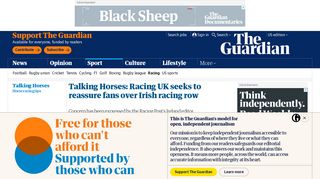 Talking Horses: Racing UK seeks to reassure fans over Irish racing ...
