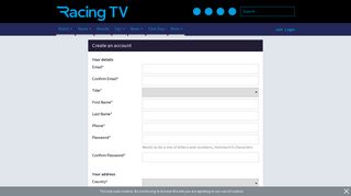 Create an Account - Racing TV