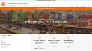 Shipping, Returns & Exchanges | Rack Room Shoes