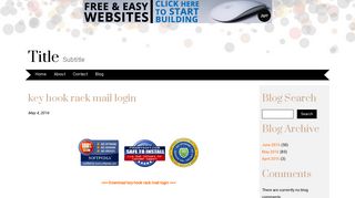 key hook rack mail login - Jigsy.com