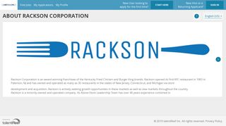 About Rackson Corporation - talentReef Applicant Portal