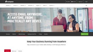 Get Hosted Webmail on any Device, Anywhere | Rackspace