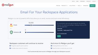 Email for Rackspace - Mailgun Email API Service