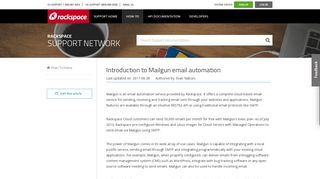 Introduction to Mailgun email automation - Rackspace Support