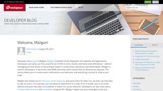 Welcome, Mailgun! - Rackspace Developer