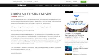 Signing Up For Cloud Servers - The Official Rackspace Blog