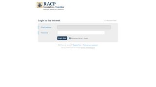 The Royal Australasian College of Physicians Intranet: Login