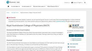 Royal Australasian College of Physicians (RACP) :: Pearson VUE