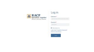 Log in - The Royal Australasian College of Physicians - RACP