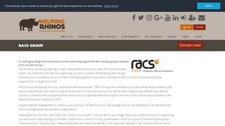 Racs Group - Helping Rhinos
