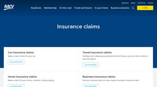 Insurance Claims Information for RACV Insurance