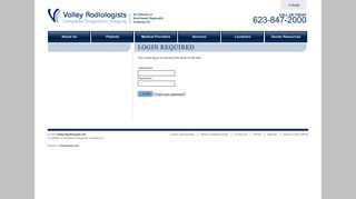 Valley Radiologists - Doctor Login Area