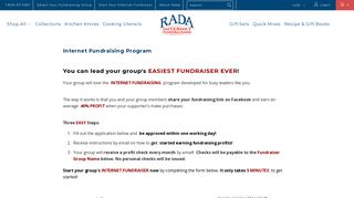 Internet Fundraising Program - Rada Fundraising Store
