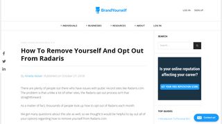 How To Remove Yourself And Opt Out From Radaris