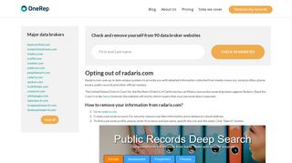 How to remove personal information from radaris.com