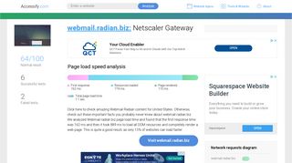 Access webmail.radian.biz. Netscaler Gateway