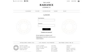 Radiance Cleanse | Login