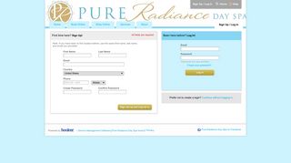 Pure Radiance Day Spa > Login Or Sign Up - secure-booker.com
